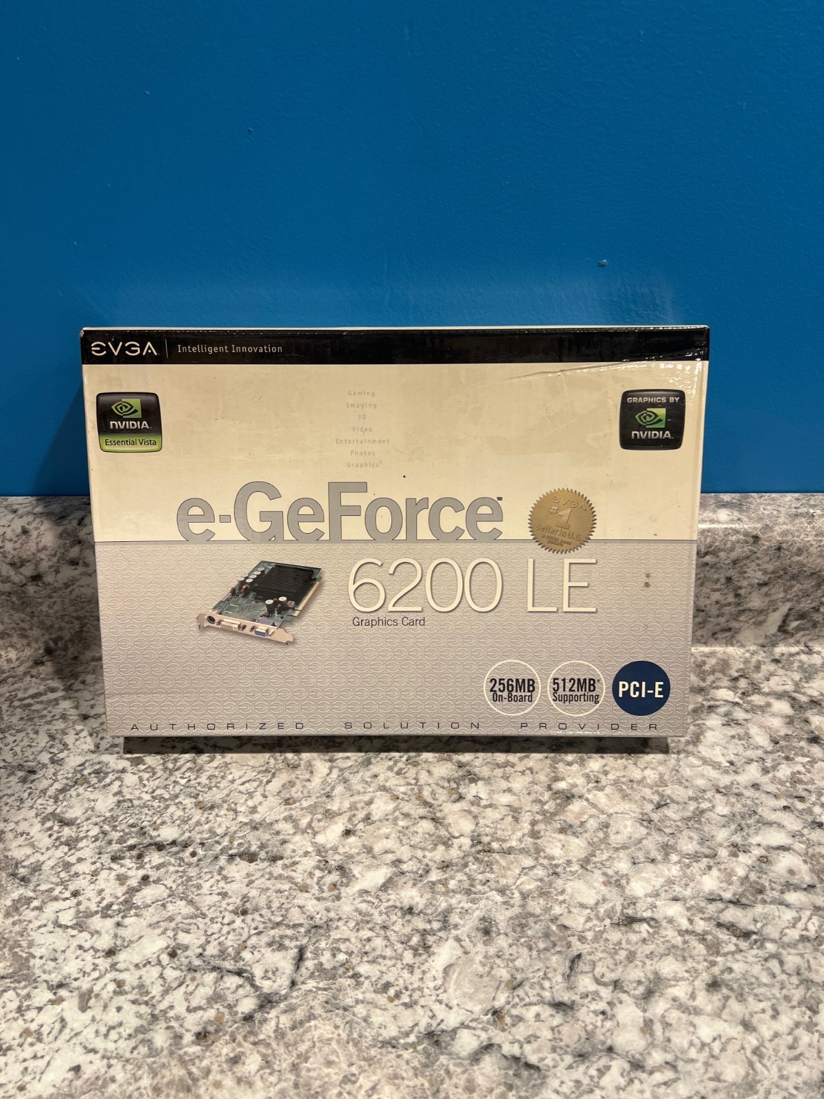 EVGA e-GeForce 6200 LE 256MB PCI-E Graphics Card – Complete Open Box with CD