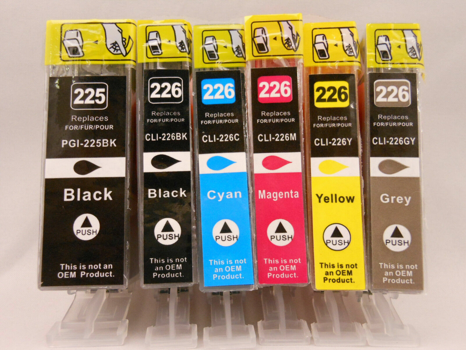 6 Pack Printer Ink Cartridge Combo full Set for Canon Pixma PGI-225 CLI-226