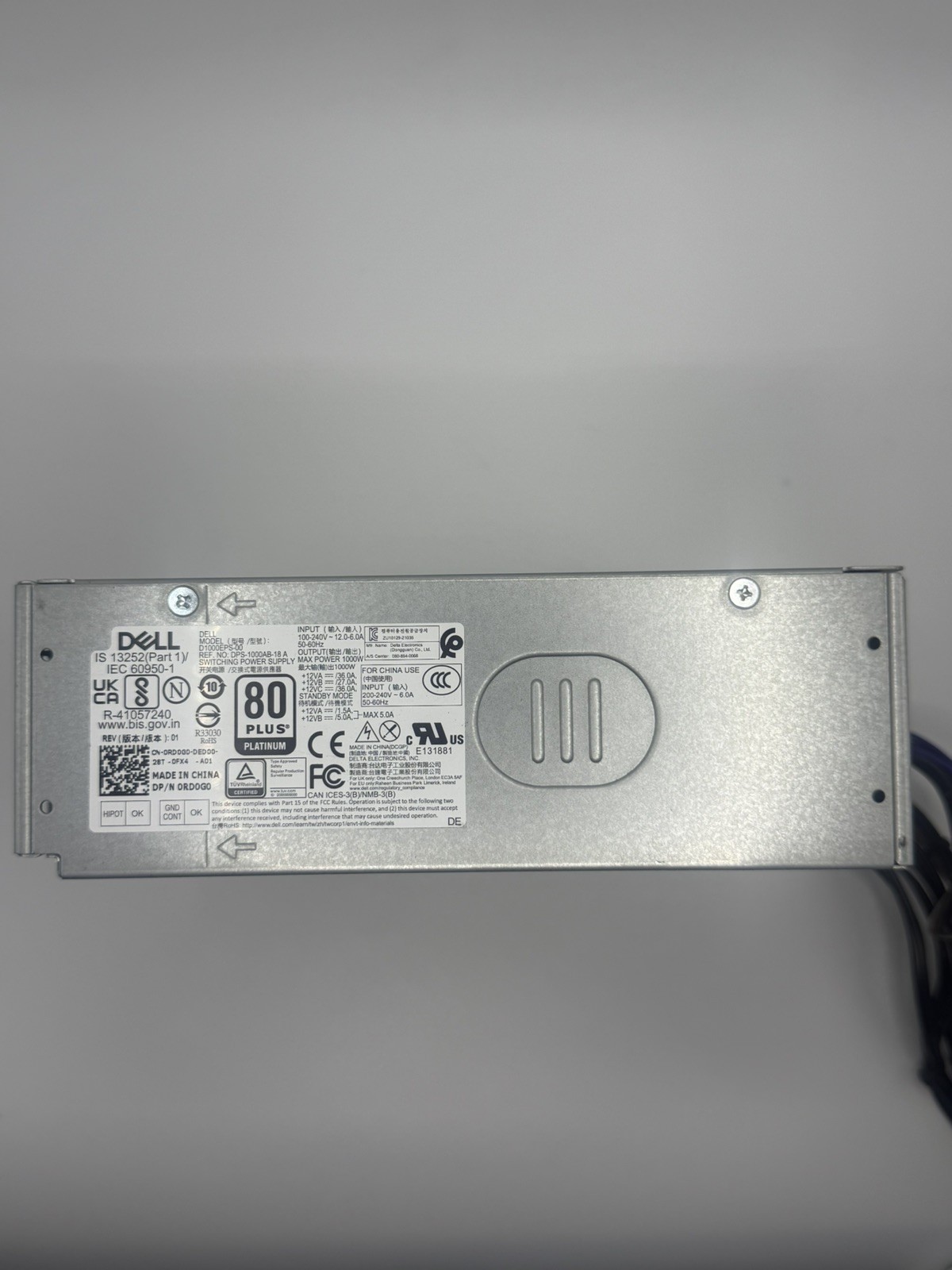 Genuine Alienware Aurora R13 R14 R16 1000W Power Supply D1000EPS-00 Dell RD0G0