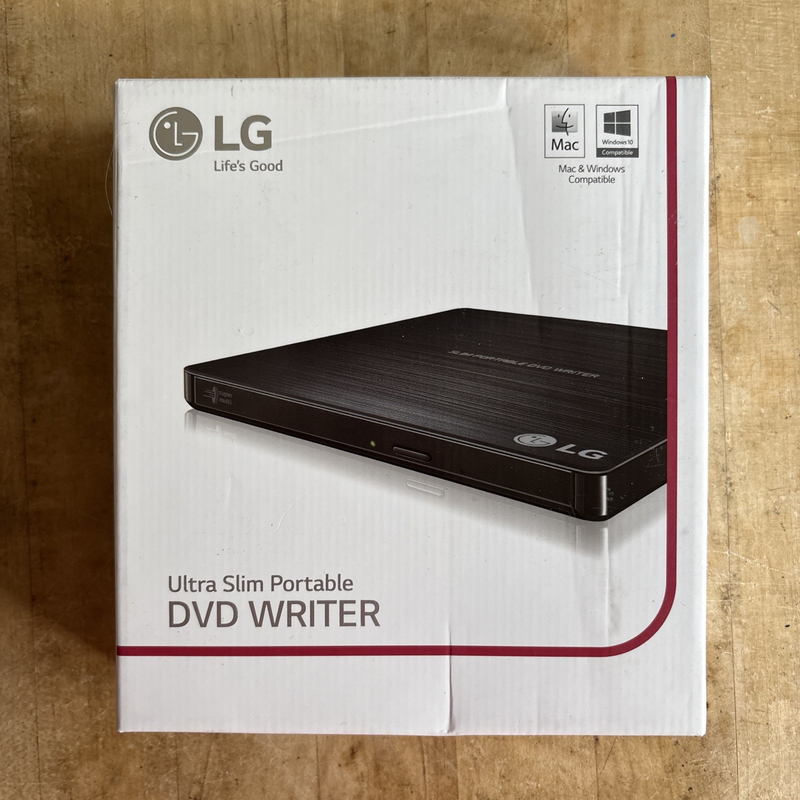 LG Ultra Slim Portable DVD Writer SP80NB80 Mac/Windows/TV Compatible
