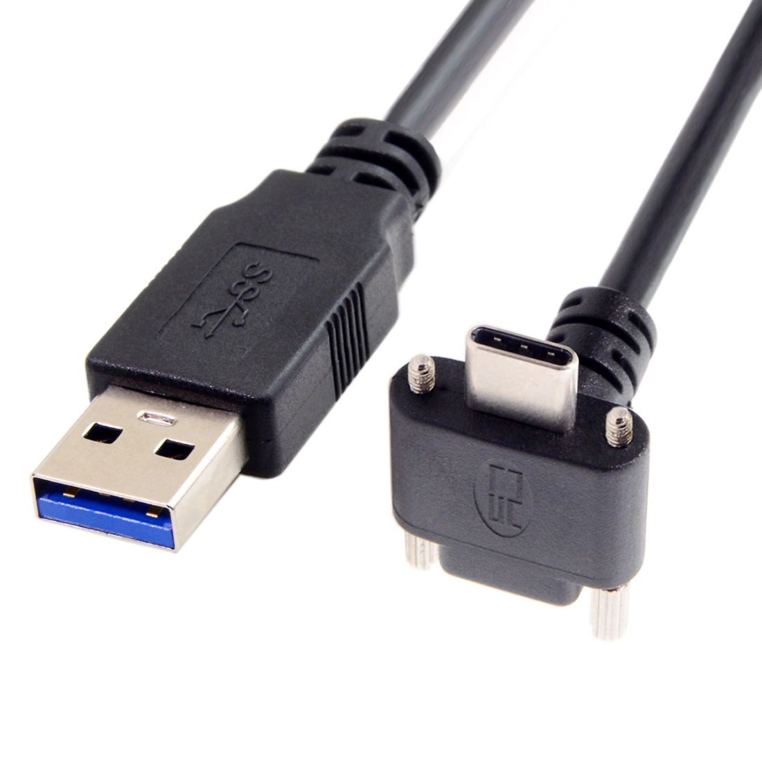 USB 3.0 to USB C Data Cable with Panel Mount Screw for Industrial Camera 6.56FT