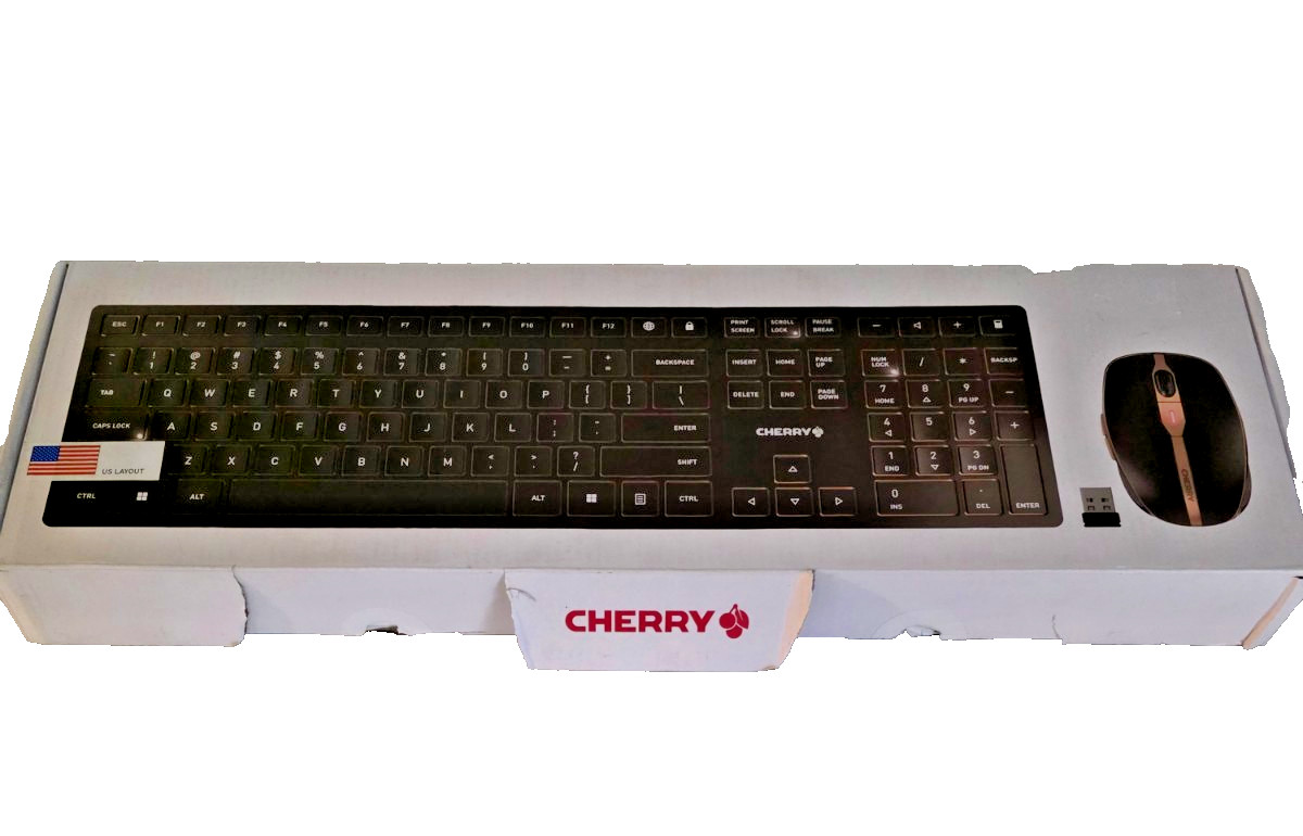 Cherry DW 9100 Slim Rechargeable Wireless Keyboard and Mouse