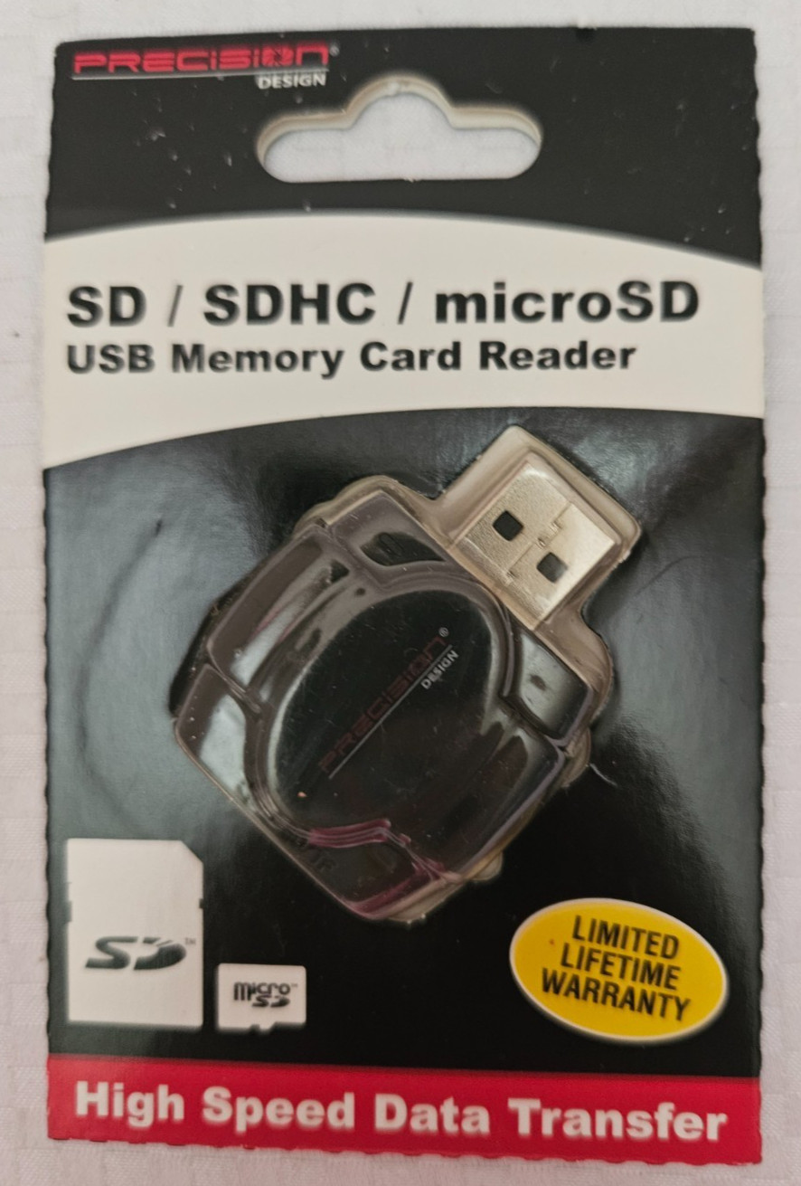 Precision Design SD/SDHC/MicroSD USB Memory Card Reader
