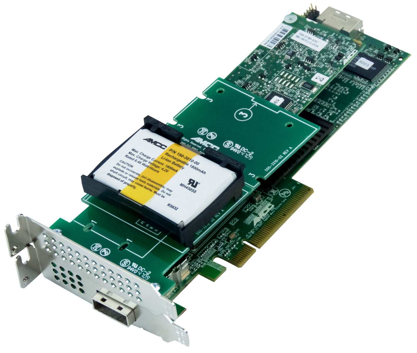 3ware 9690SA-4I4E RAID SAS SATA 3Gbps PCIe x8 LP Controller + BBU