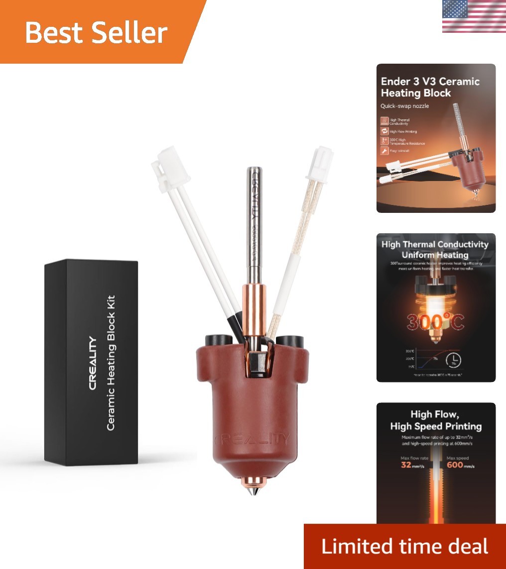 All-Metal Integrated Nozzle for Ender 3 V3 Plus - Efficient 3D Printing Solution