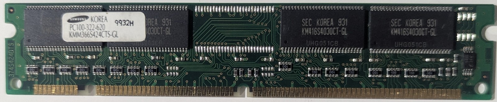 Samsung PC100 SDRAM 168-Pin DIMM Memory Module KMM366S424CTS-GL