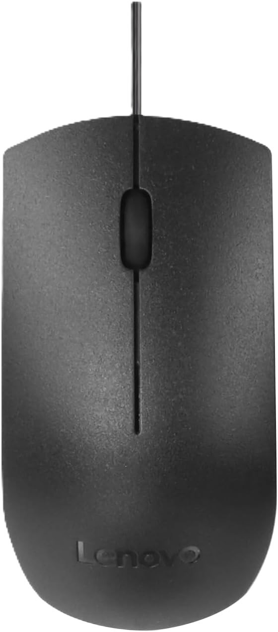 Lenovo USB-C Wired Mouse, Full Size, Ambidextrous Design, Black, Black 305