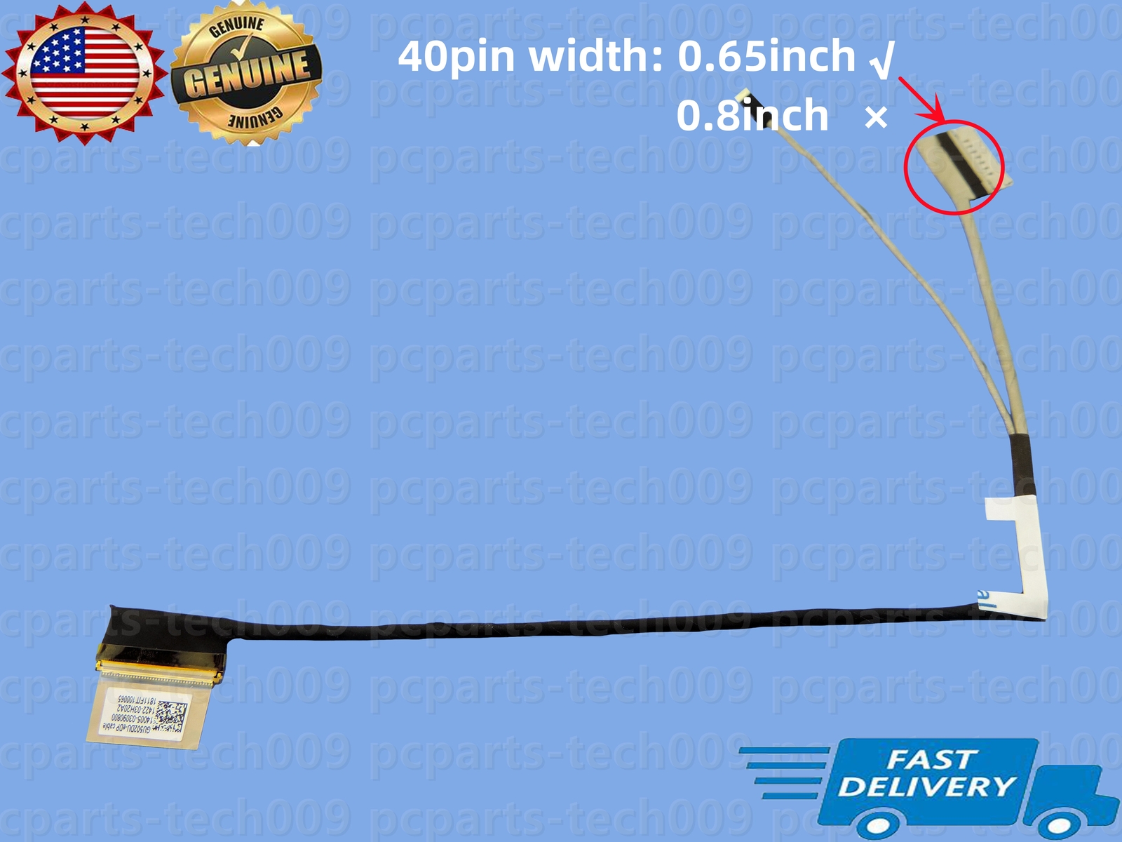 LCD LVDS Video Display Screen EDP Cable For ASUS ROG Zephyrus GU502DU 40Pin 