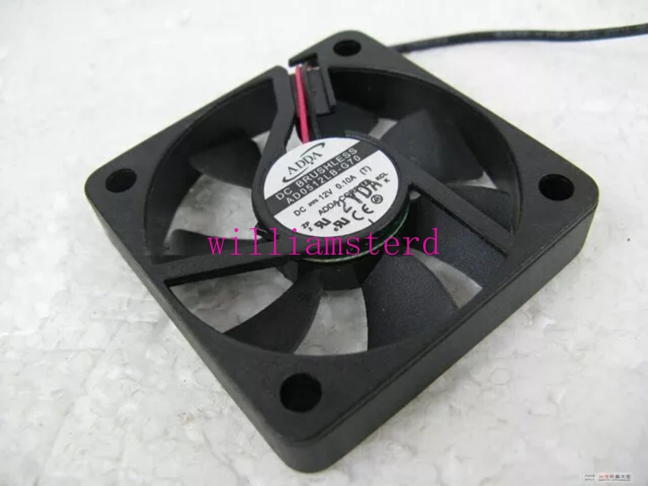 For ADDA AD0512LB-G70 DC 12V 0.1A 50mm 5010 silent dual ball bearing cooling fan