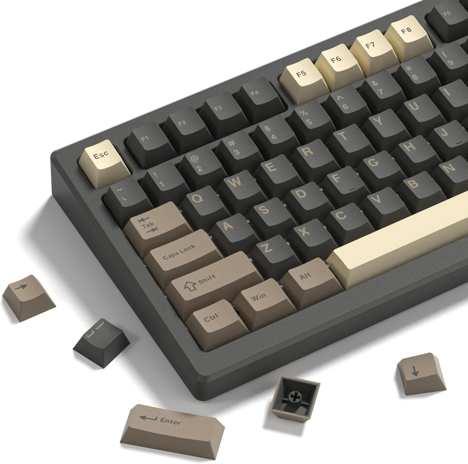 Womier Double Shot PBT Keycaps Set 138 Keys, Cherry Profile Custom Keycaps 60 65