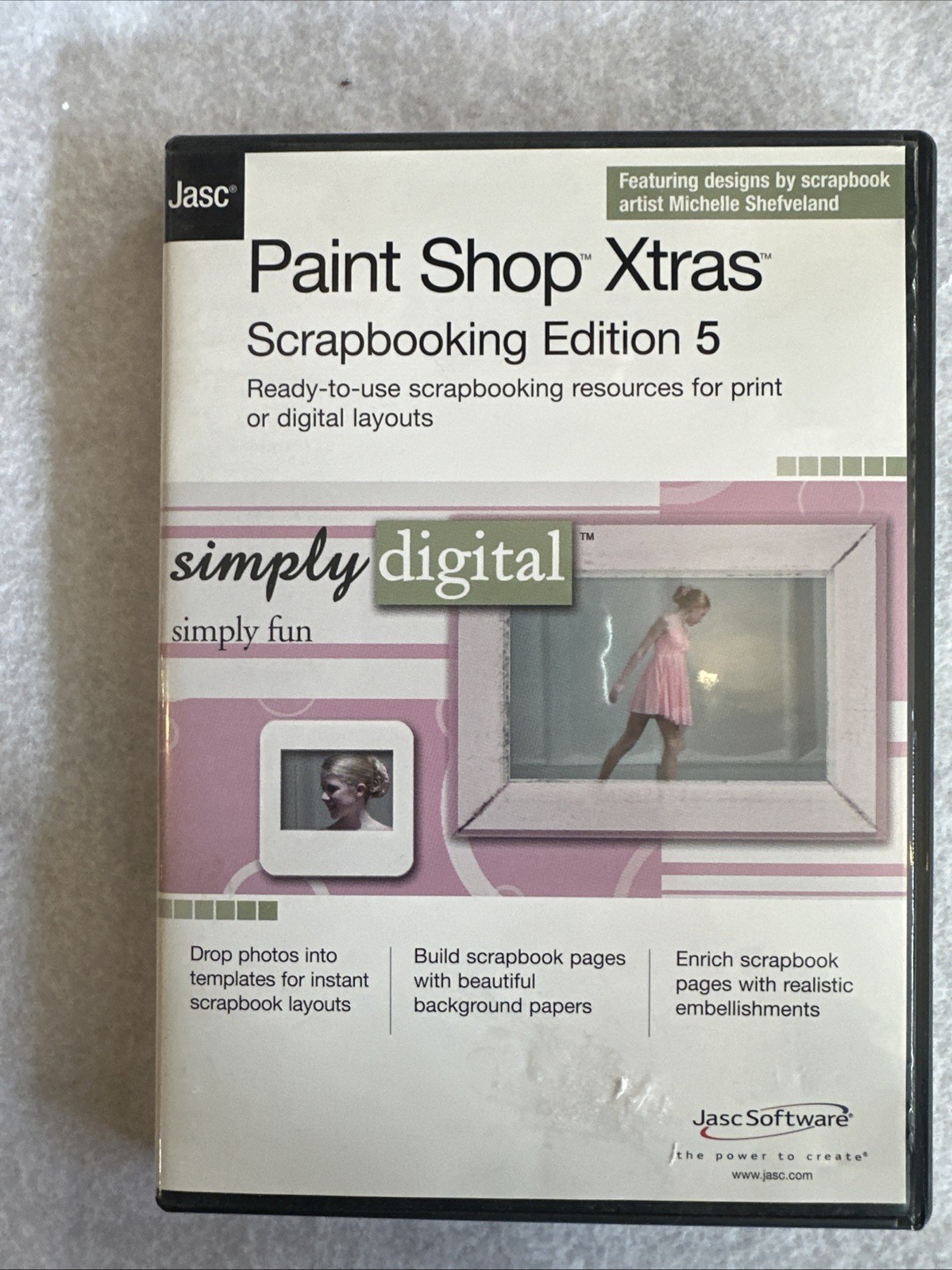 Paint Shop Xtras Scrapbooking Edition 5 PC CD-ROM 2004 Creating Digital Layouts