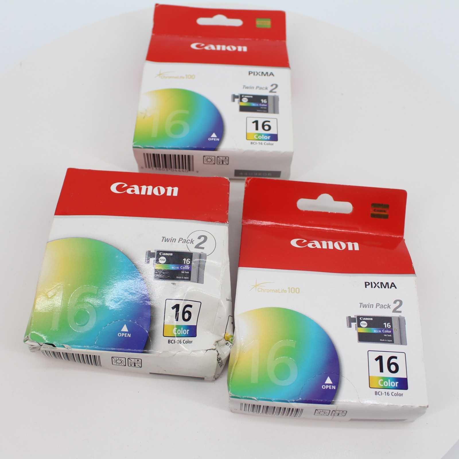3x Genuine Canon PIXMA Twin Pack BCI-16 Color Ink 16 Color  -New Factory Sealed