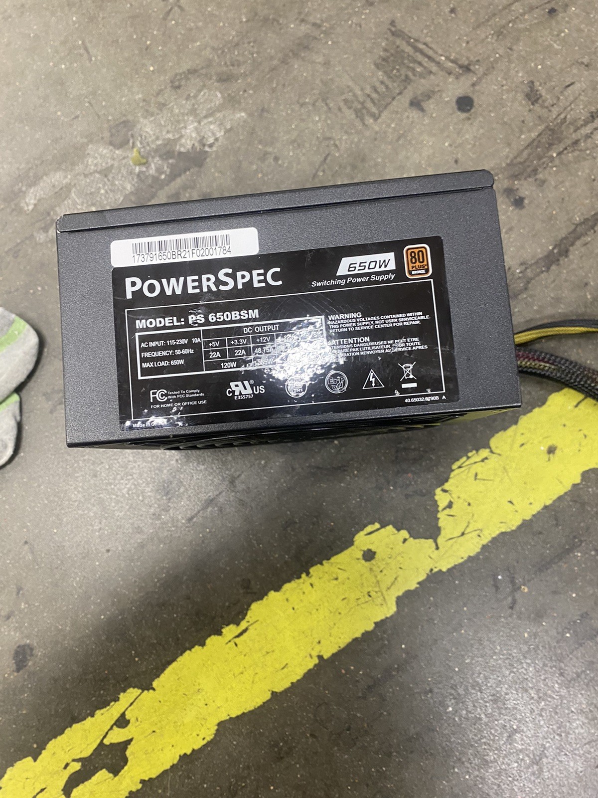 PowerSpec PS650BSM 650W Switching Power Supply 80 Plus Bronze
