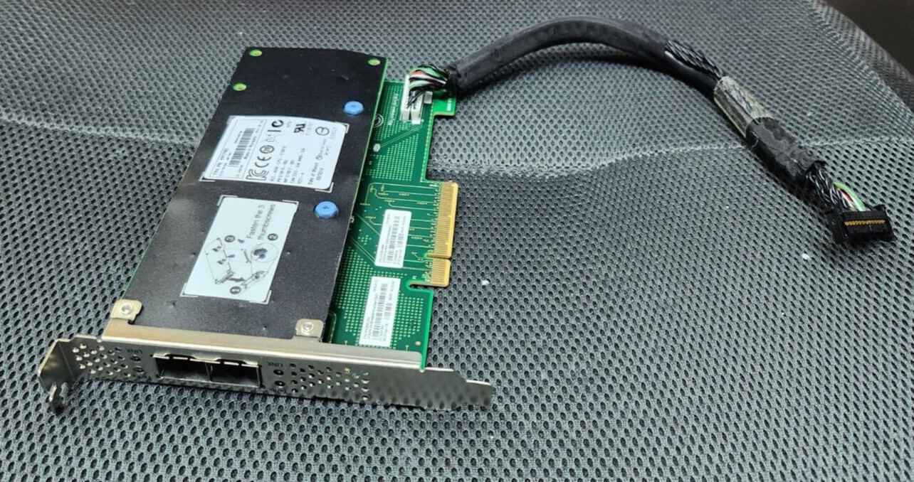 IBM 49Y7982 X520 10GbE SFP+ Dual Port HBA PCIe Adapter Card w/ 00FK895 & Cable
