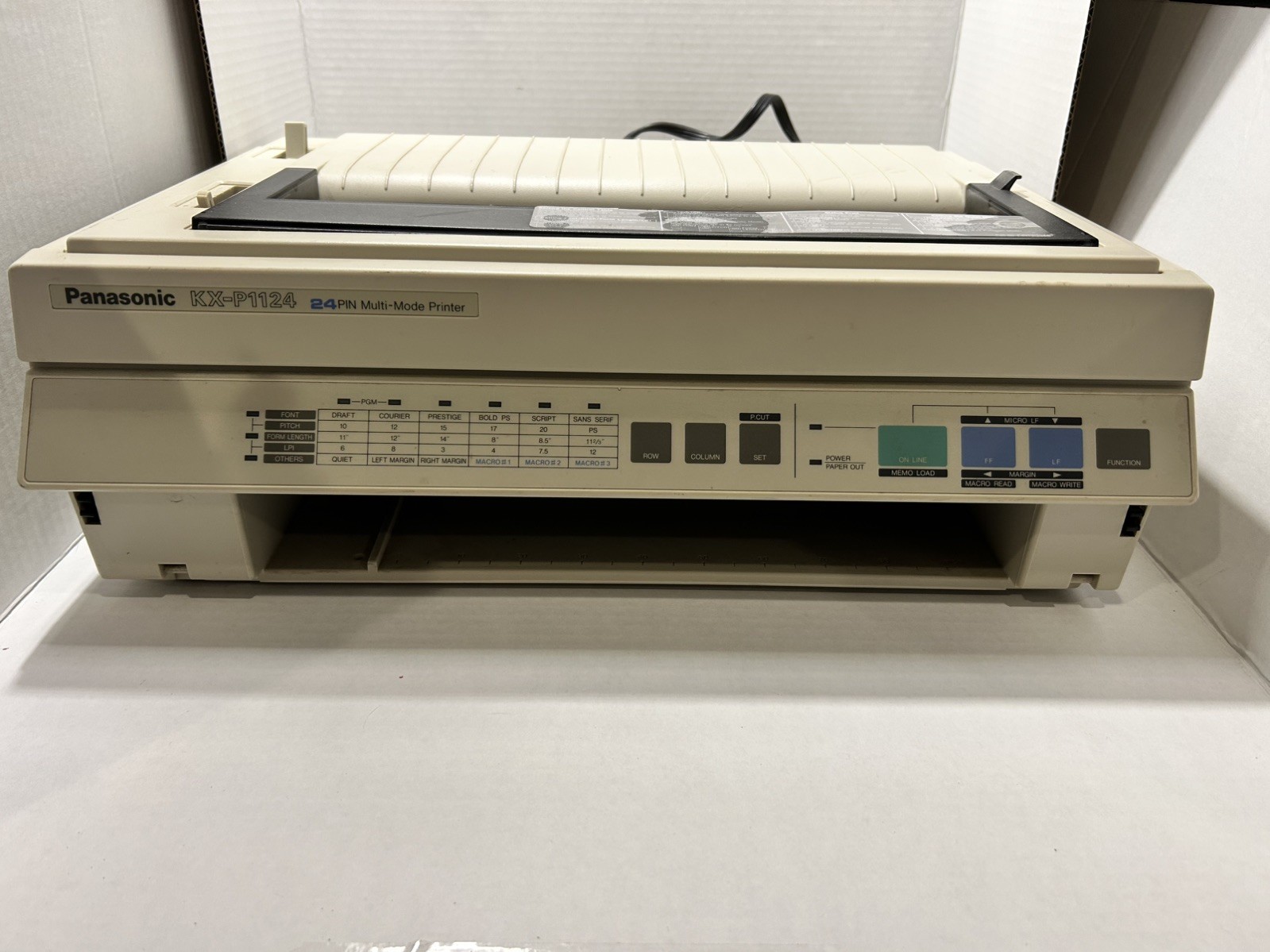 Panasonic KX-P1124 24 Pin Dot Matrix Multi Mode Impact Printer -Functioning