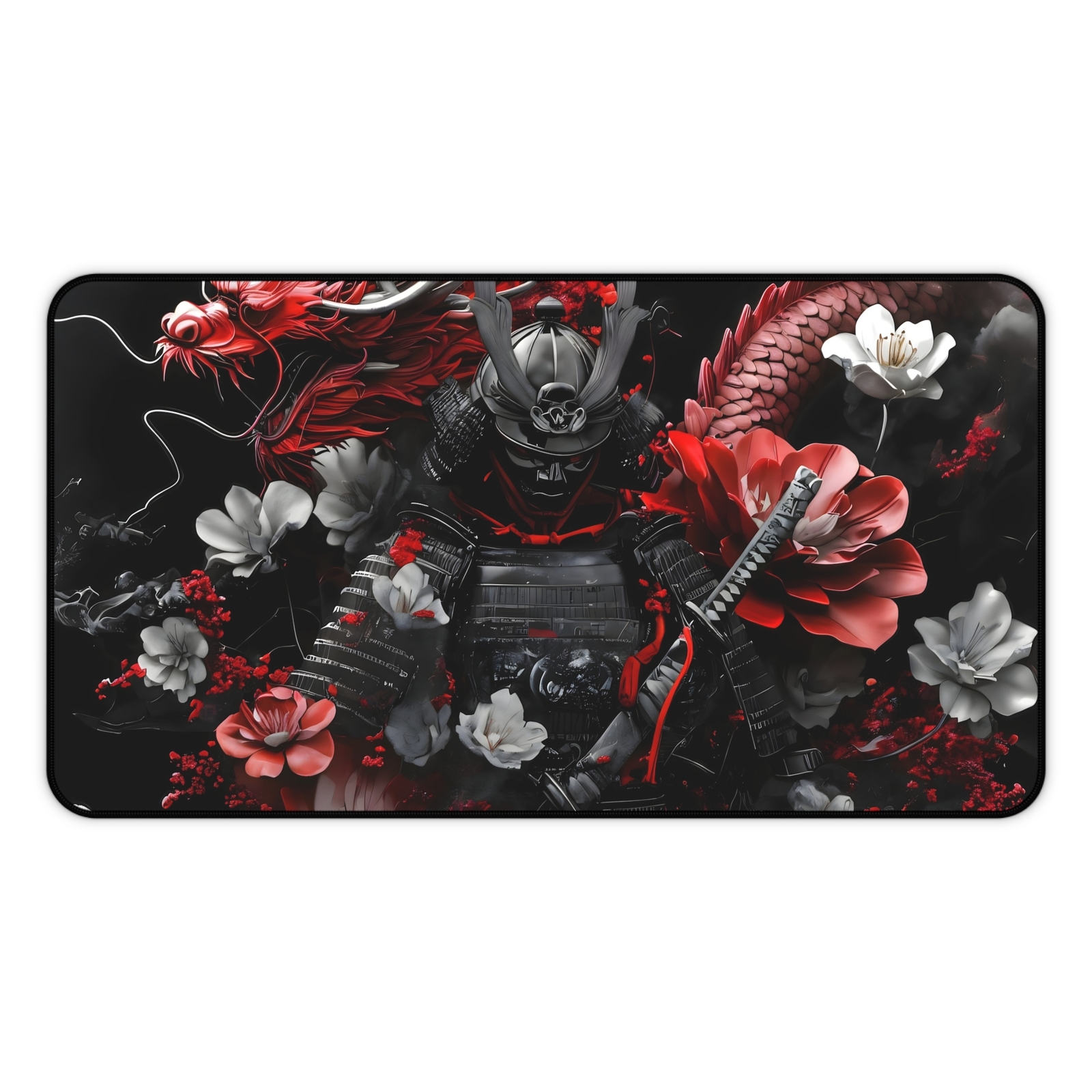 Desk Mat&Mouse Pad:Samurai,Custom Desk Mat