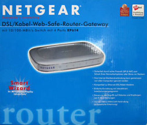 NETGEAR ROUTER RP614 v2 DSL Cable Web Save Switch 4 Port SPI & NAT Silver Original Box