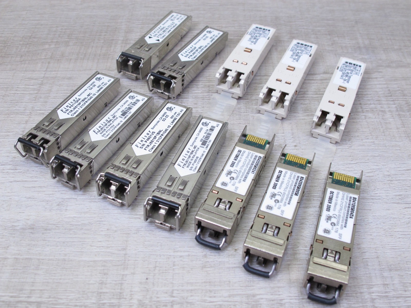 Fiber Optic Transceiver Modules - Mixed Lot of 12