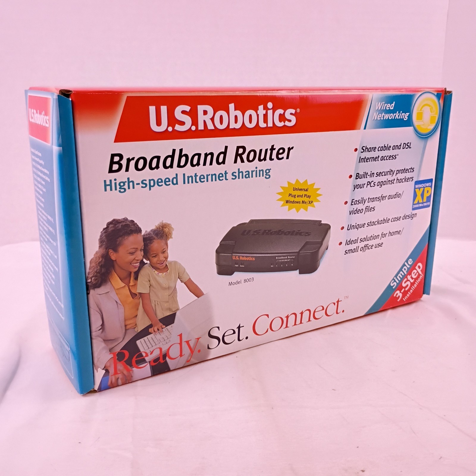 U.S. Robotics Model 8003 Broadband Router High-Speed Internet Sharing Open Box