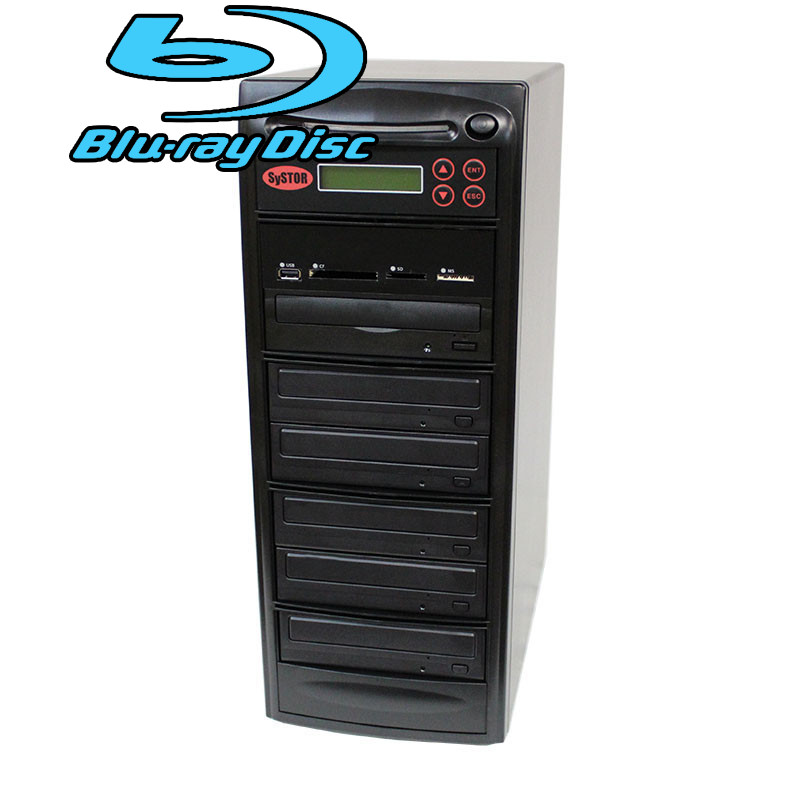 SySTOR 1-5 USB/SD/CF Multi Media Flash Backup CD DVD Blu-ray Duplicator 2YR WRNT