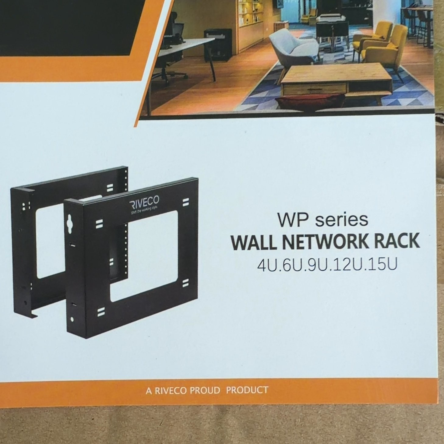 Riveco 6U Open Frame Wall Mount Network Rack WP06