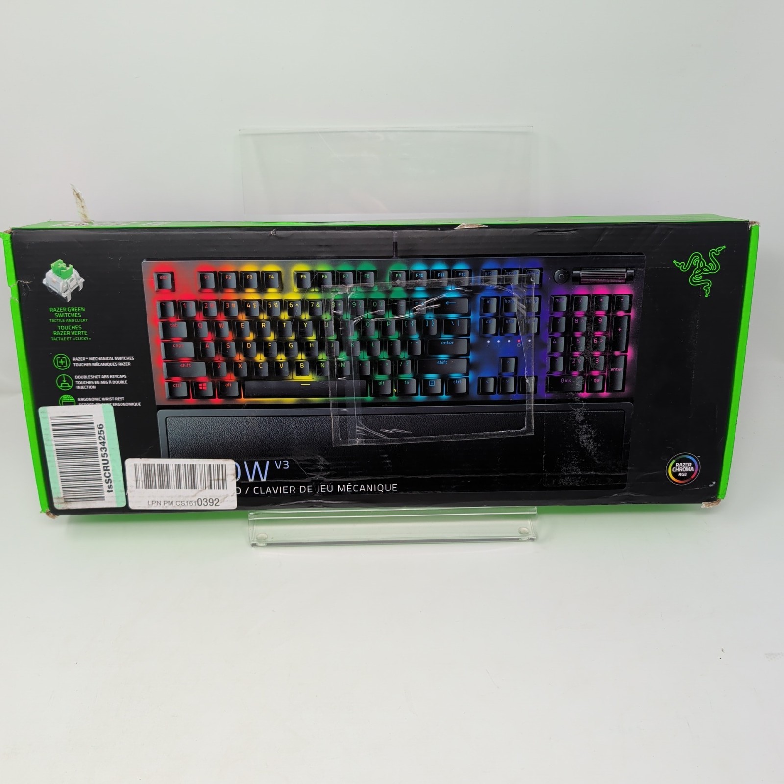 Open Box, Razer BlackWidow V3 Full Size Mechanical Gaming Keyboard for PC