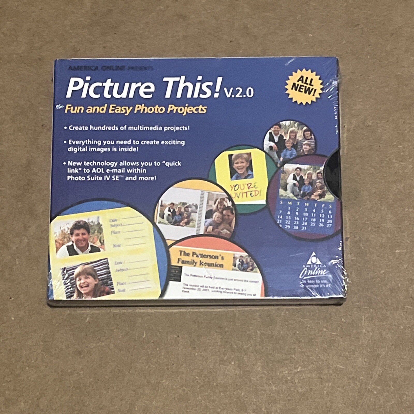 Picture This Version 2.0 America Online AOL CD-ROM  - Photo Projects - New