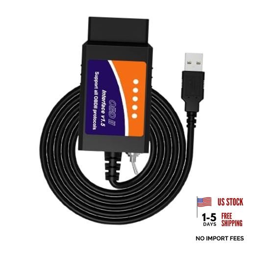 ELM327 OBD2 USB Adapter for Windows, ELMconfig Scanner with MS CAN/HS CAN