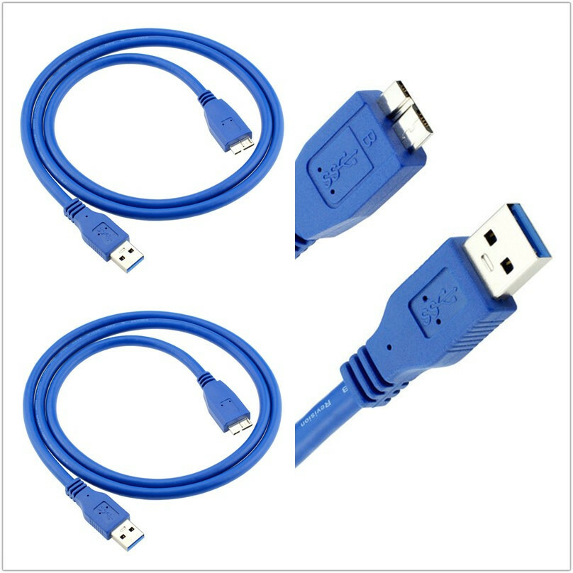 2X USB 3.0 Data Sync 1M Lead Cable for Seagate Backup Plus | External Hard Drive