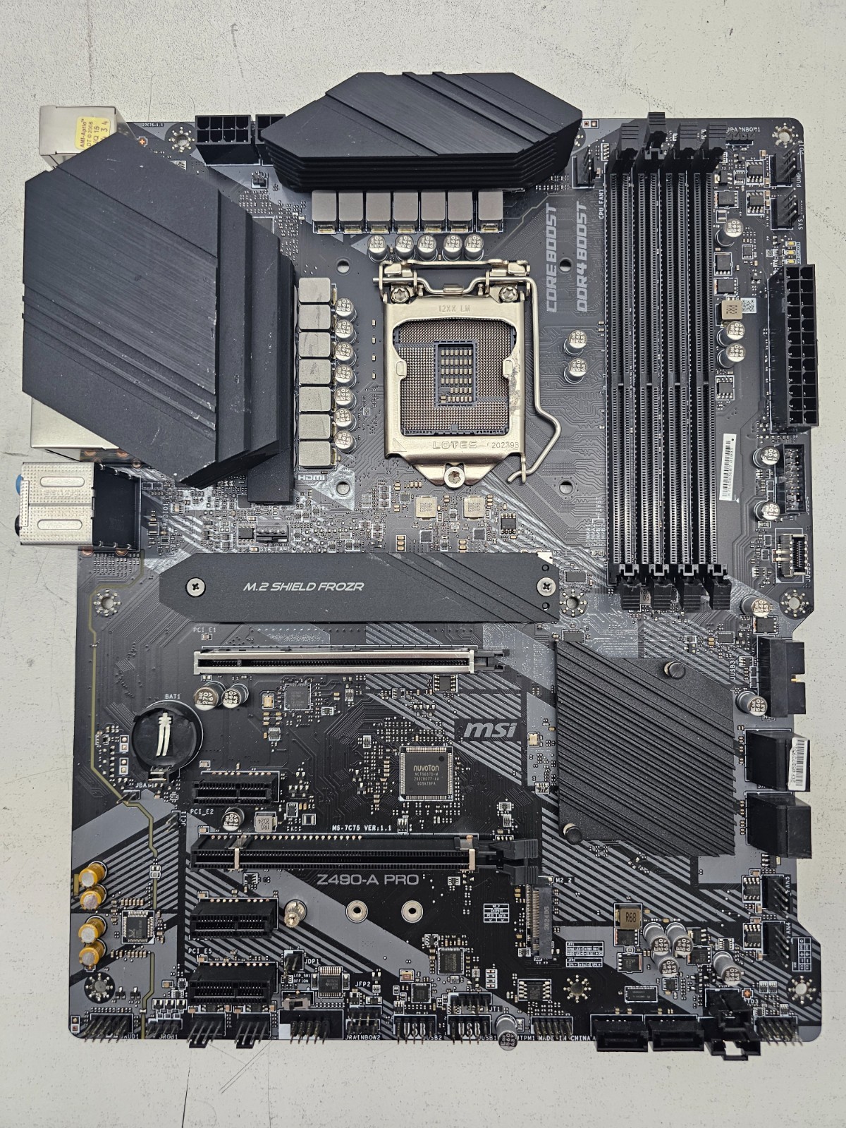 MSI Z490-A PRO ATX Intel LGA1200 DDR4 4-Slot Motherboard (FL)