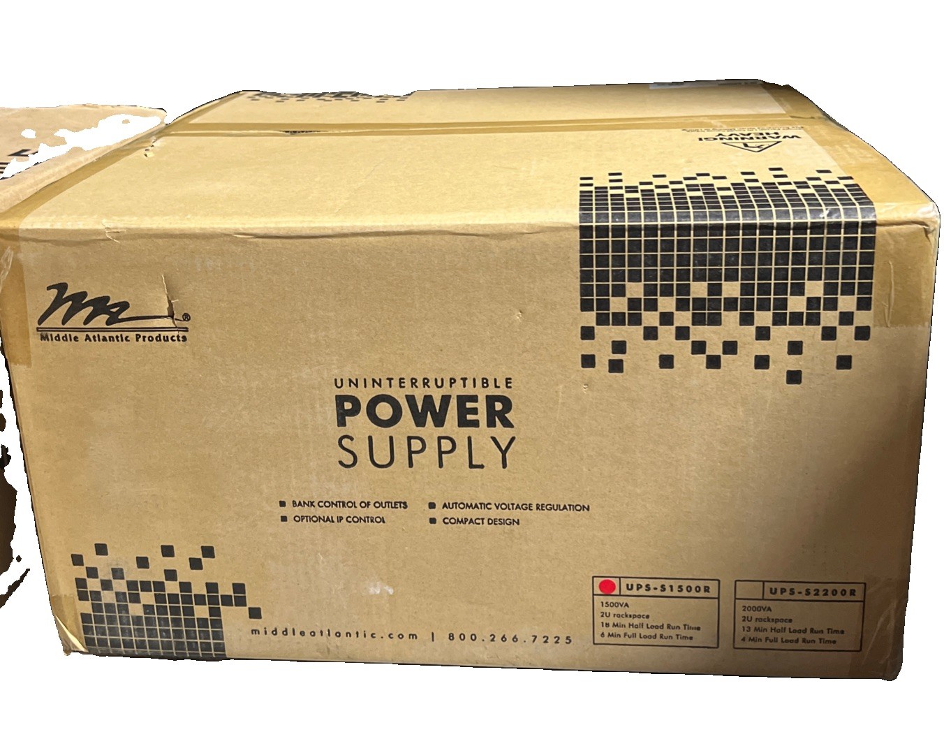 Middle Atlantic UPS-S1500R 1500VA Rackmount UPS Battery Backup 2U AV