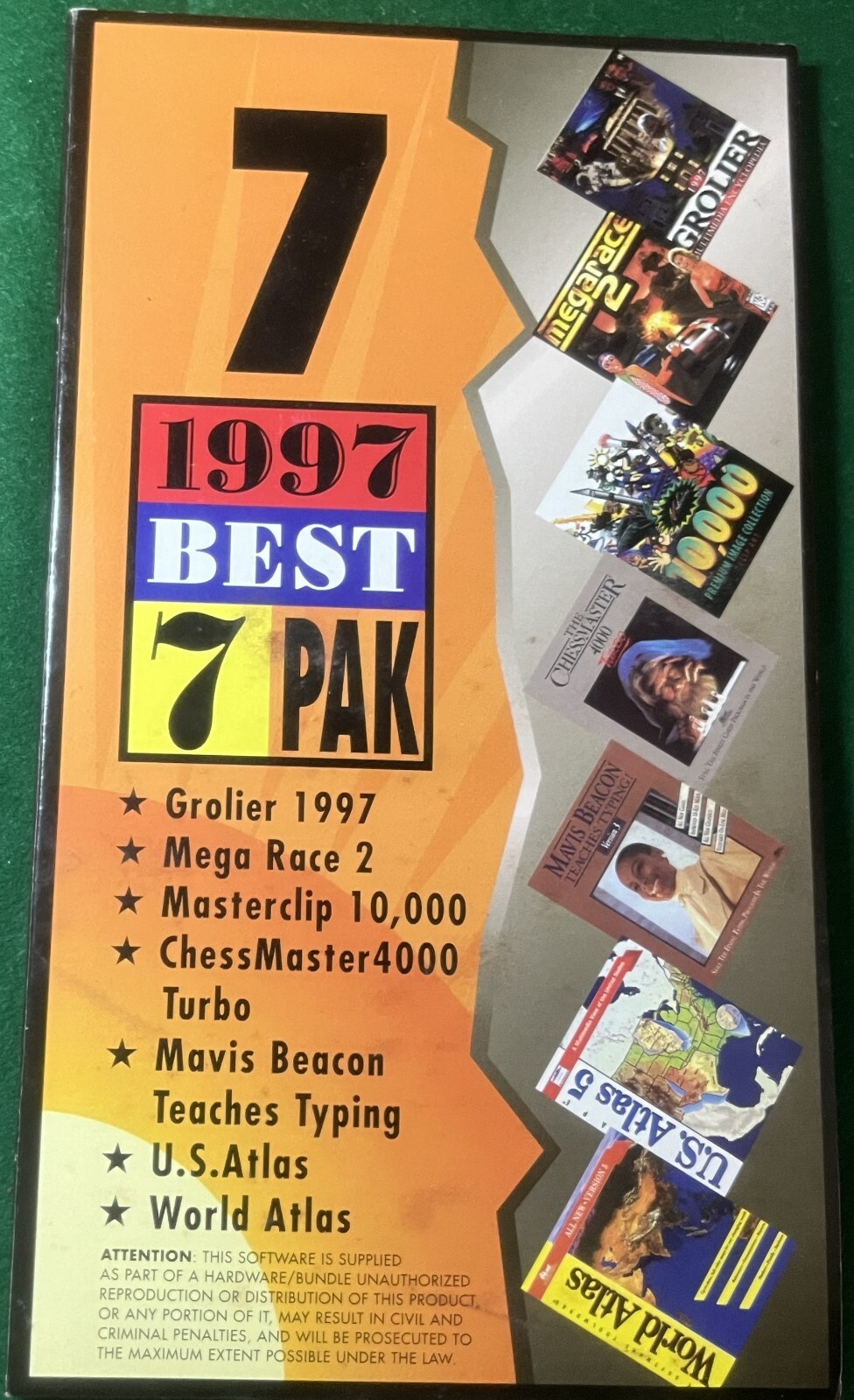 Best 1997 PC Grolier ChessMaster World Atlas Mega Race2 CD-ROMs