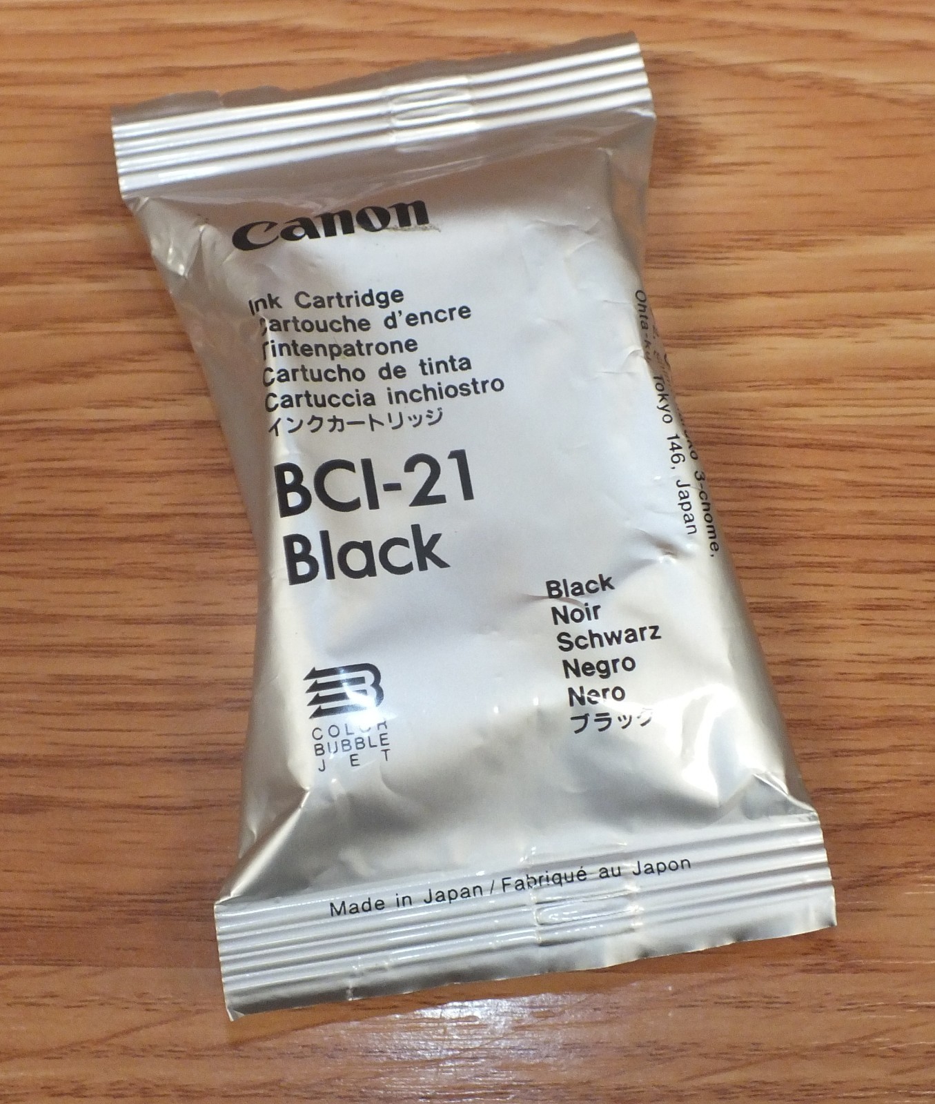 Genuine Canon (BCI-21) Black Ink Cartridge Sealed In Foil *EXPIRED*