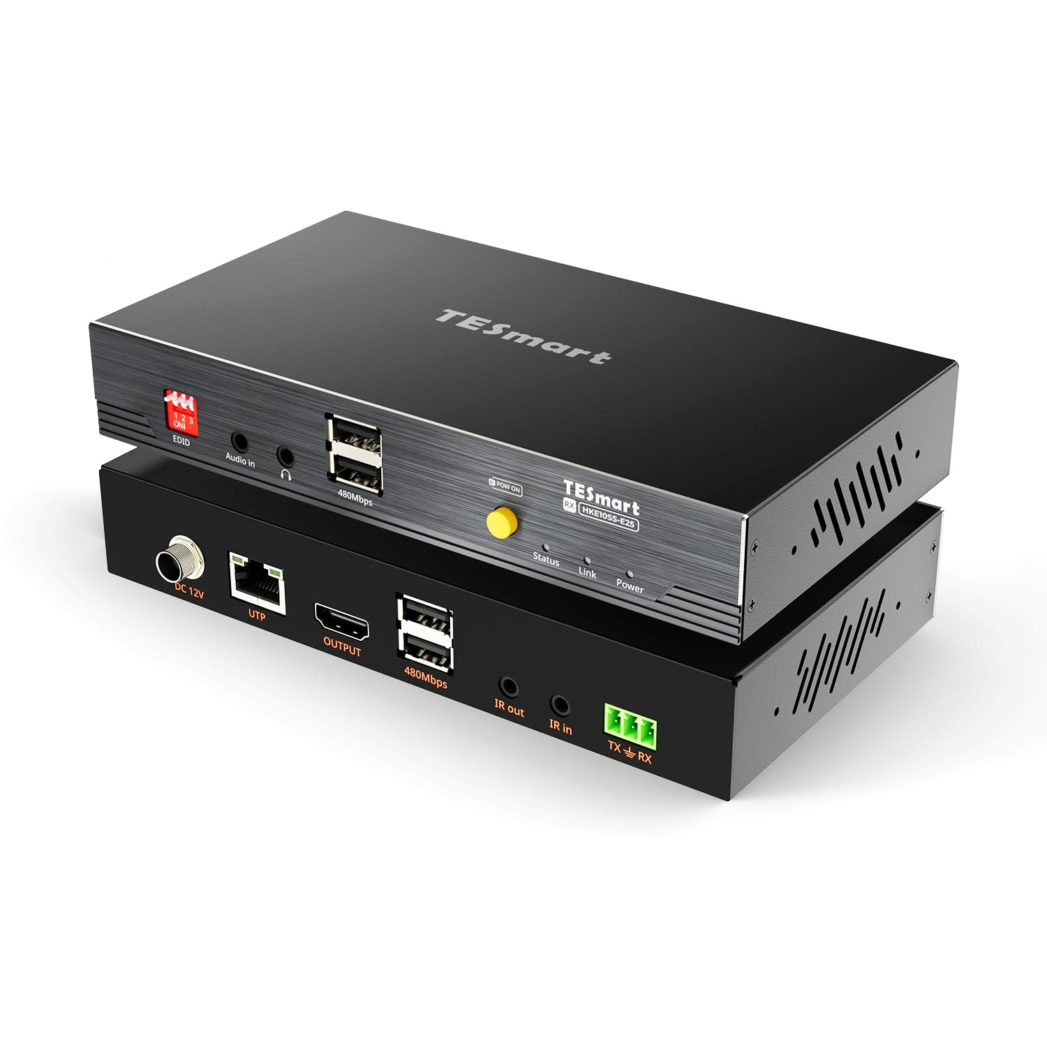 4K@30Hz HDMI KVM Extender 328ft/100m Over CAT6/CAT6A with PoE USB 2.0 Audio & IR