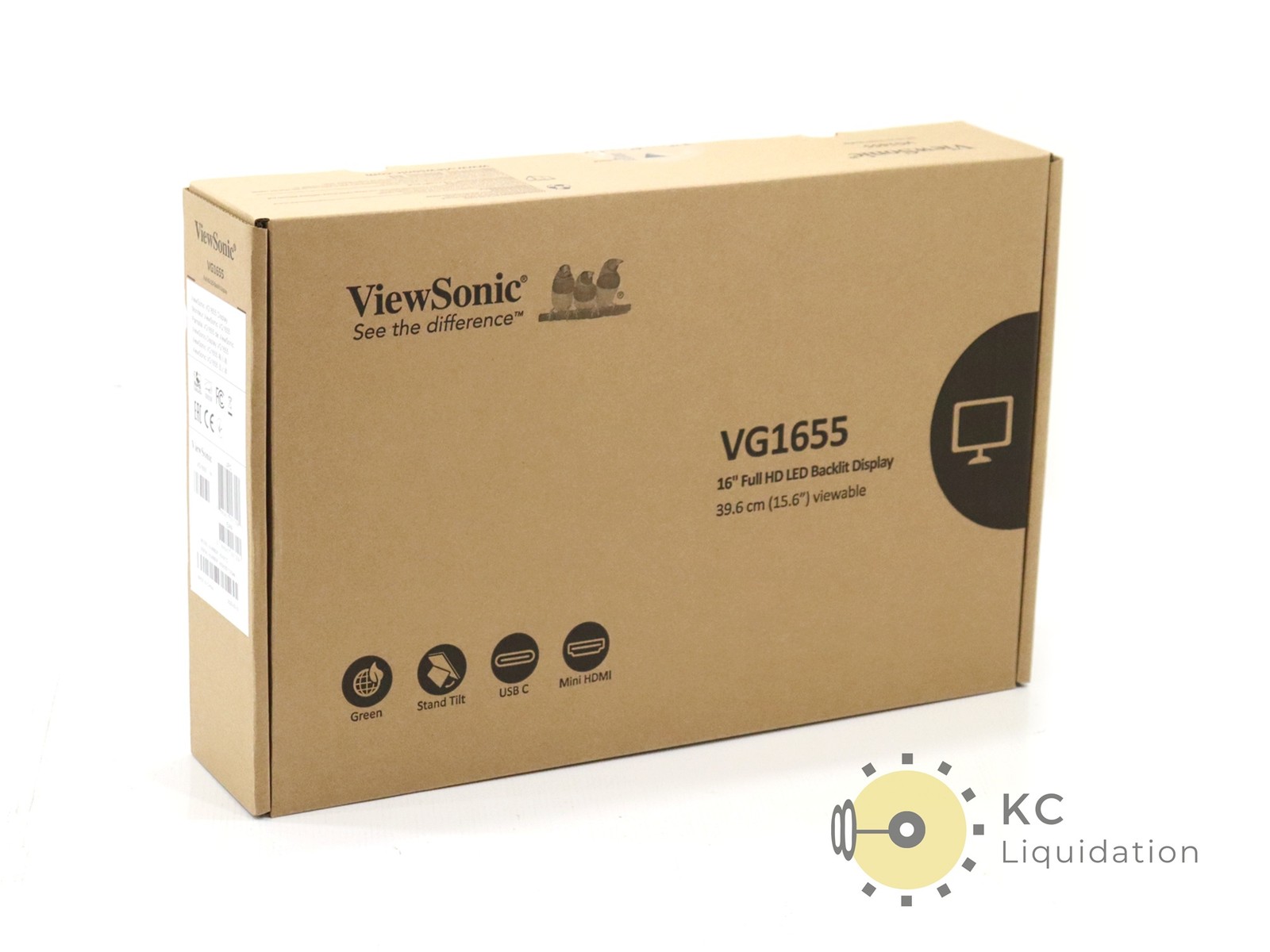 ViewSonic VG1655 15.6" USB-C Portable Monitor FHD 1080p IPS LED BackLit Display