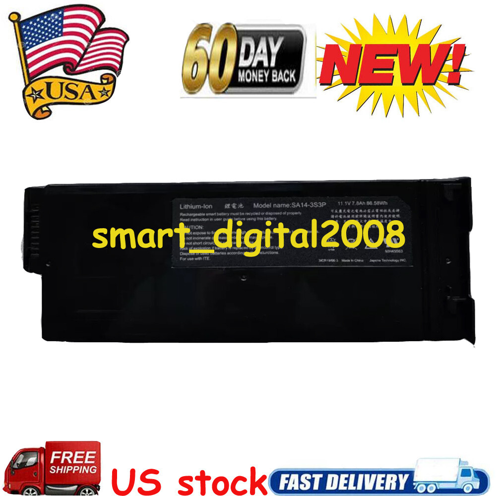 New Replacement Battery SA14-3S3P For Durabook SA14 11.1v 7800mAh 86.58wh 7.8Ah