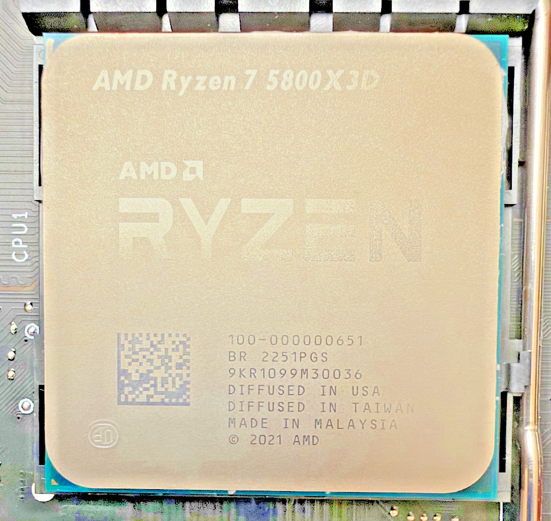 AMD Ryzen 7 5800X3D 8-core, 16-Thread Desktop Processor -- Fully functional