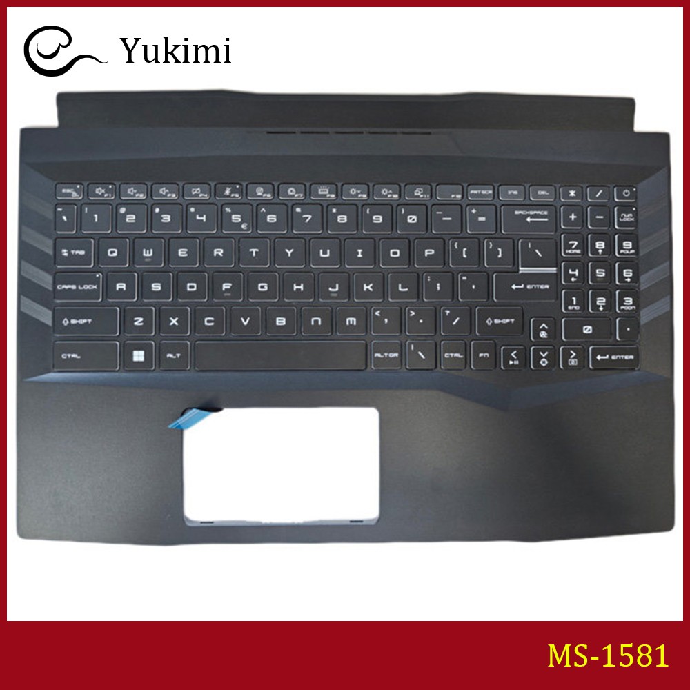MS-1581 FOR MSI GL66 BlackLaptop C Shell Cover With Colorful Backlit keyboard