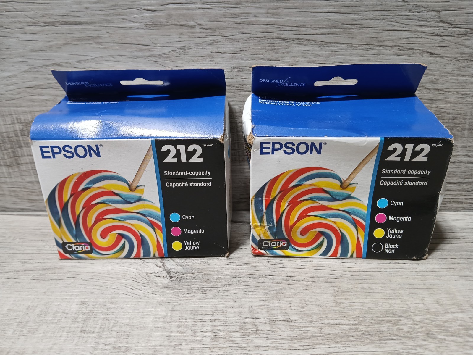EPSON 212 Claria Ink Standard Capacity Black & Color Cartridge Exp 04/28 READ