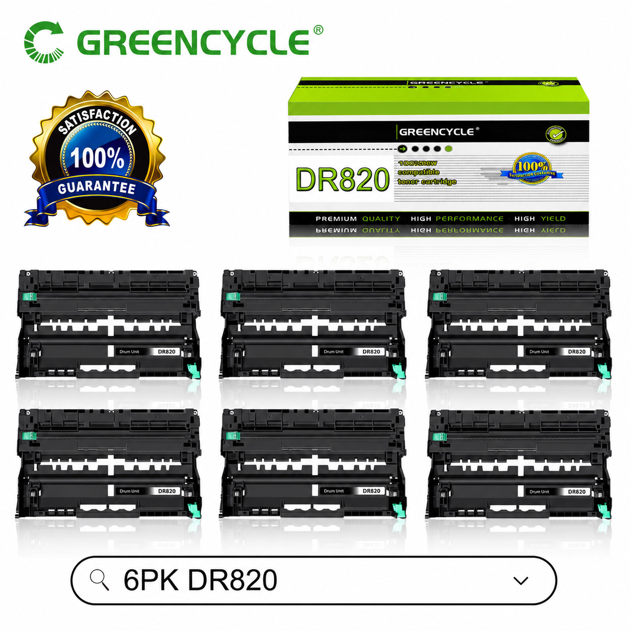 6PK Compatible For Brother DCP-L5500DN DCP-L5600DN DR820 Drum Unit DR-820