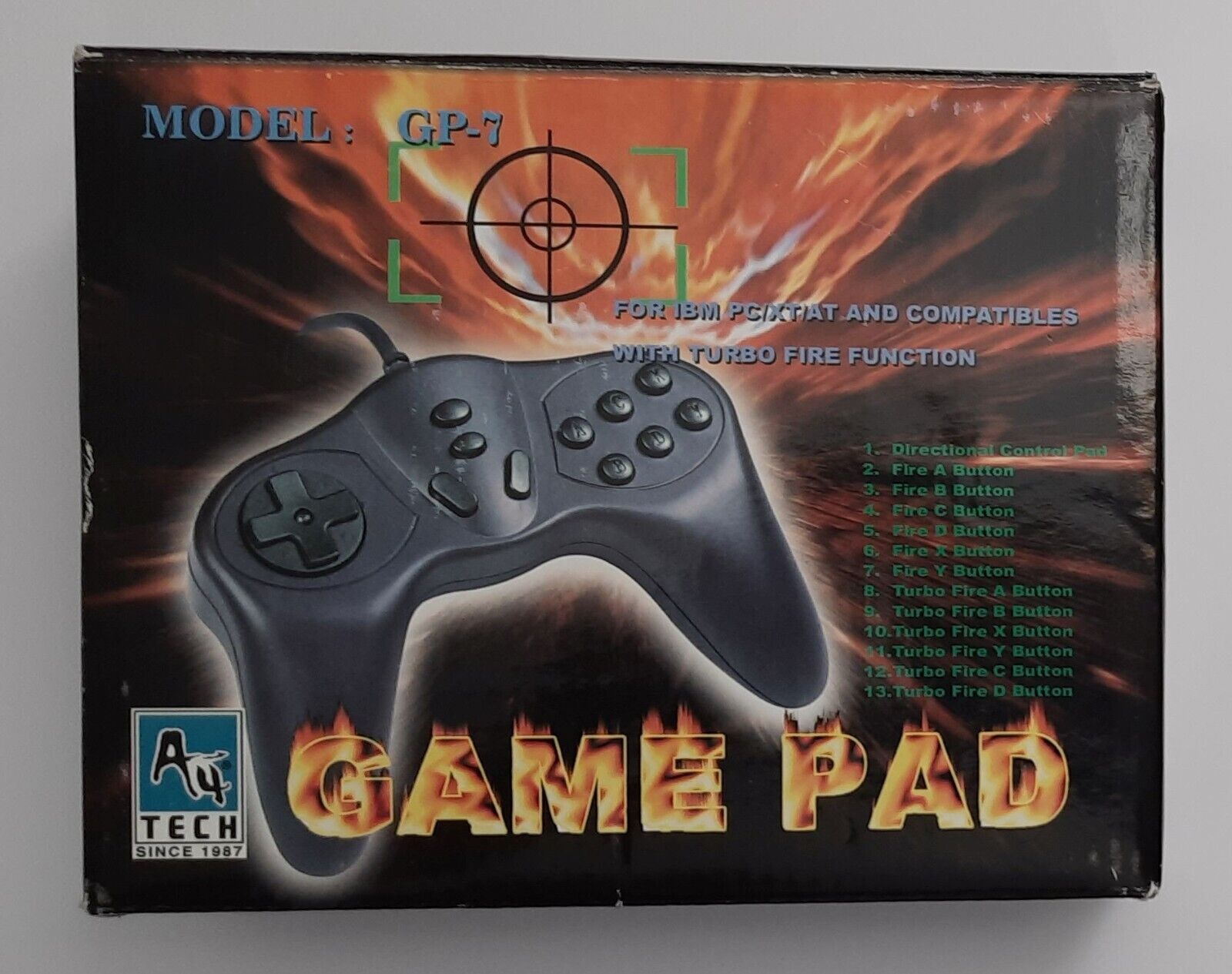 A4 Tech GP-7 Game Pad for PC/XT/AT Original Packaging