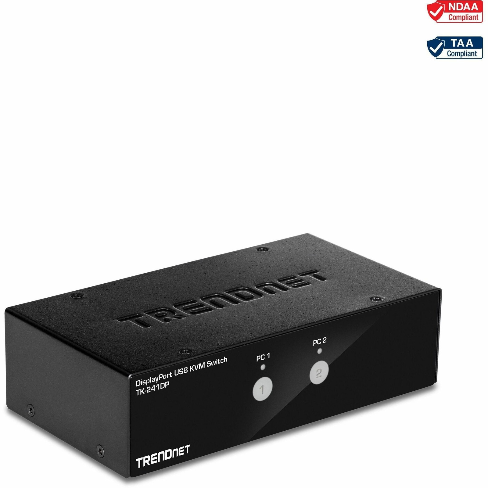 TRENDnet TK-241DP, 2-Port DisplayPort KVM Switch,