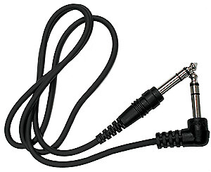 Hosa CSR-103 3 Foot Studio Interconnect, 1/4 in TRS to Right-Angle 1/4 in , New