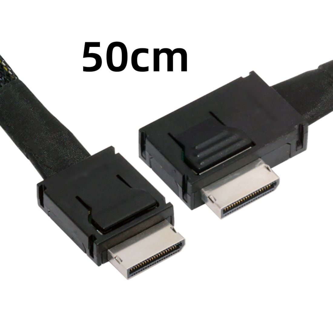 OCuLink PCIe PCI-Express 4.0 SFF-8611 4i 90 Degree Angled Data Extension Cable