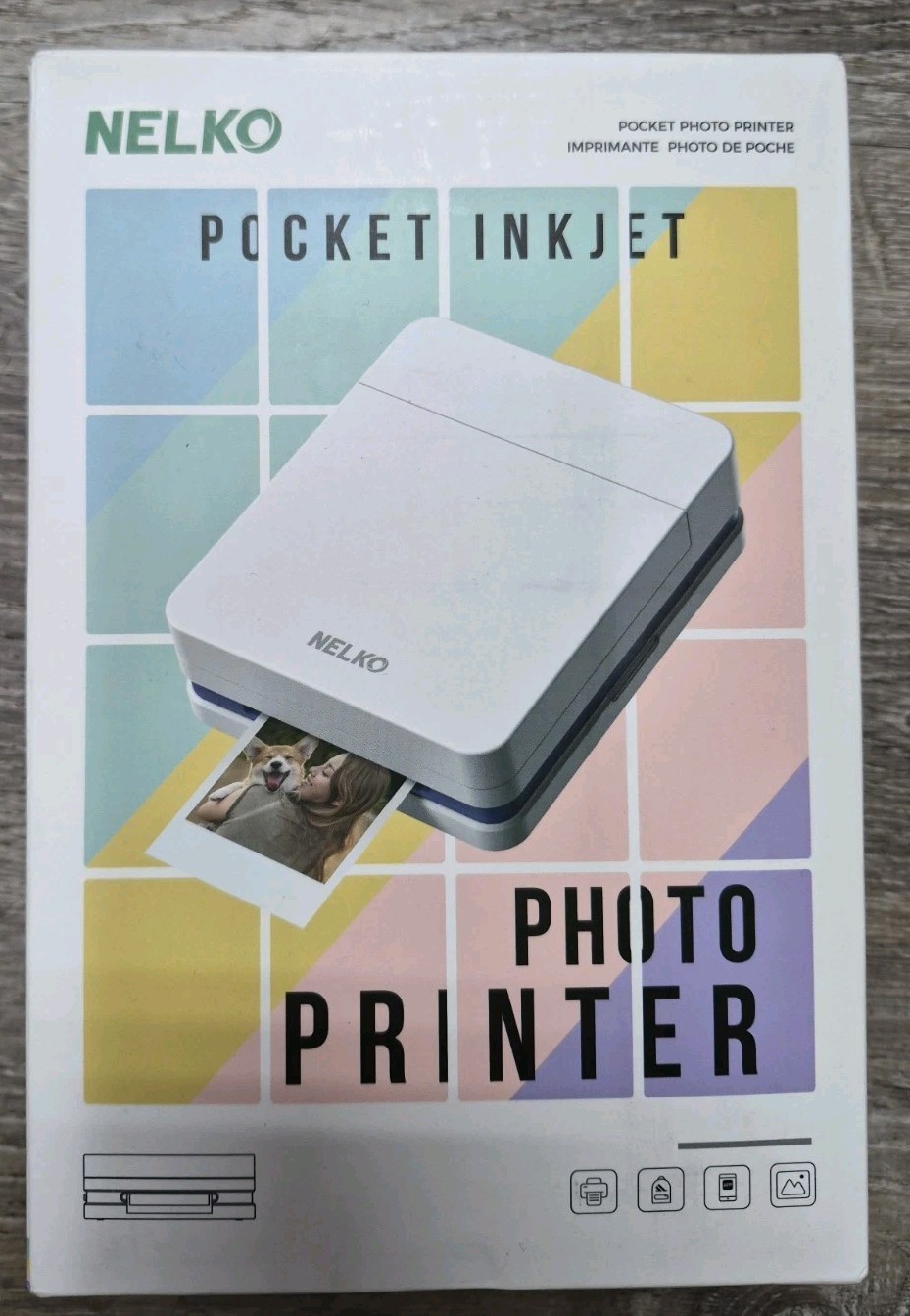 Nelko Photo Printer PP01 Color Mini Portable Printer Instant Smartphone Pink