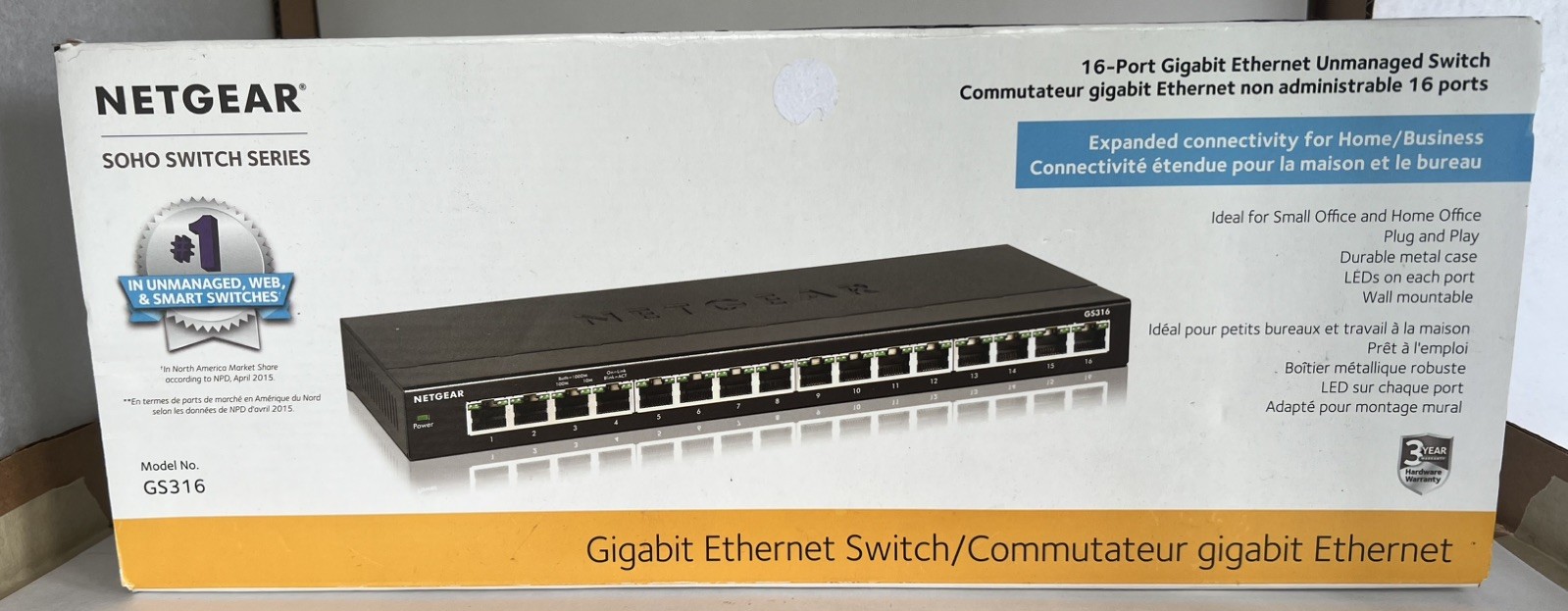 NETGEAR GS316-100NAS 16 Port