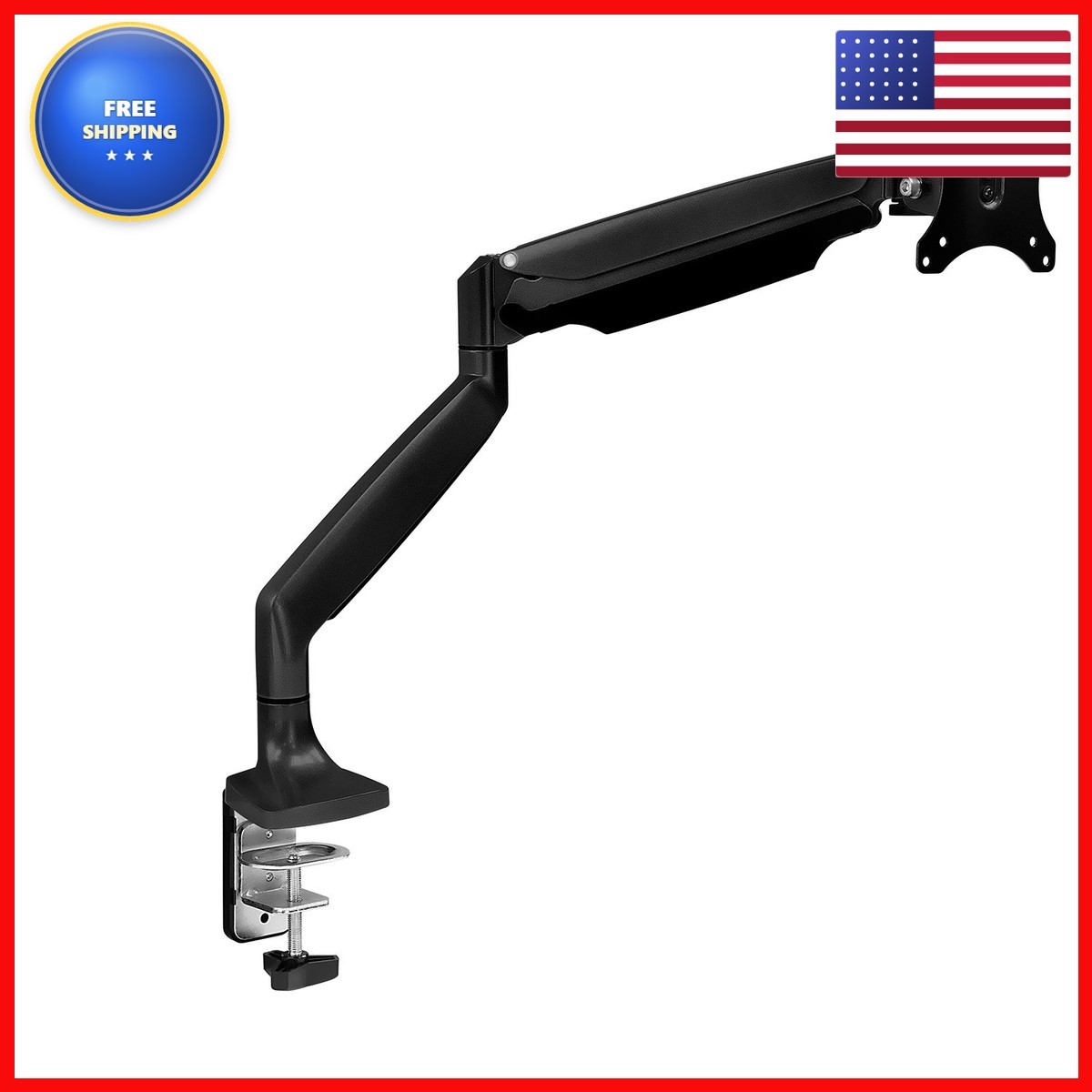 Mount-It MI-1771B Gas Spring Monitor Arm for 13-32" Screens up to 20lbs, VESA