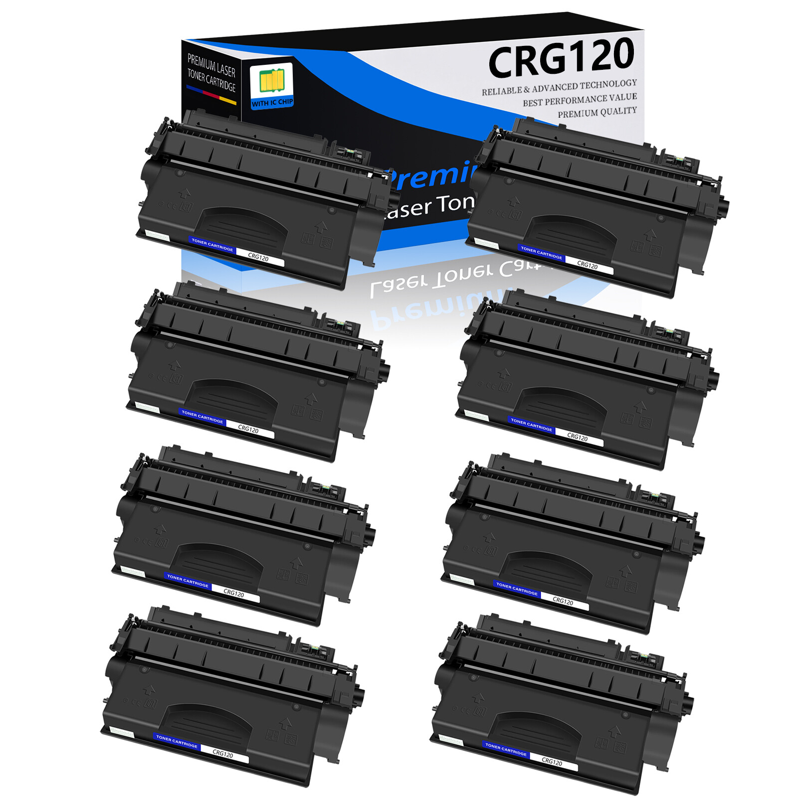 8PK BK CRG120 Toner Cartridge Fit For Canon imageClass D1320 D1380 D1370 Printer