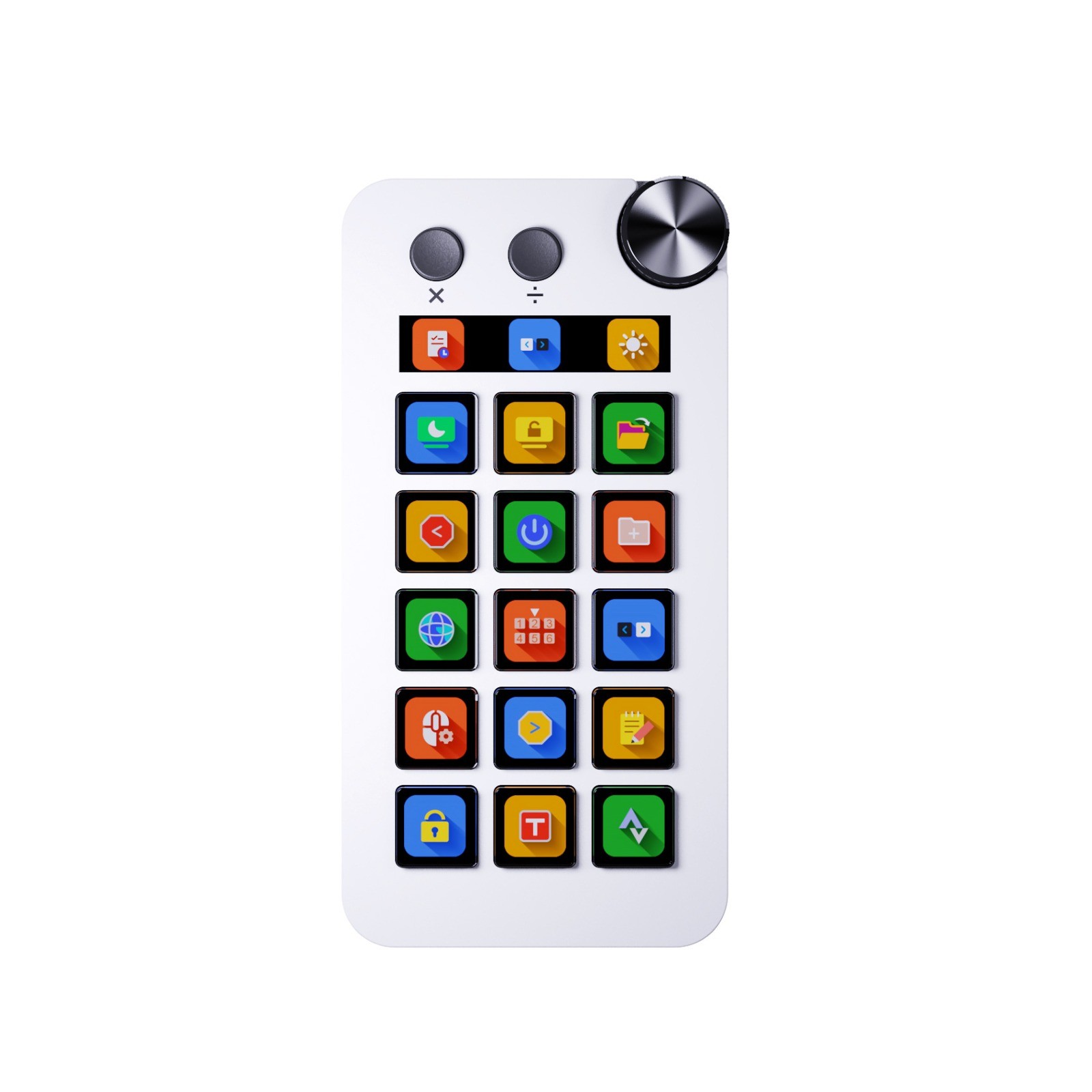 AI 15-Key LCD Stream Dock Knob Programmable Macro Pad for Windows Mac OBS Studio