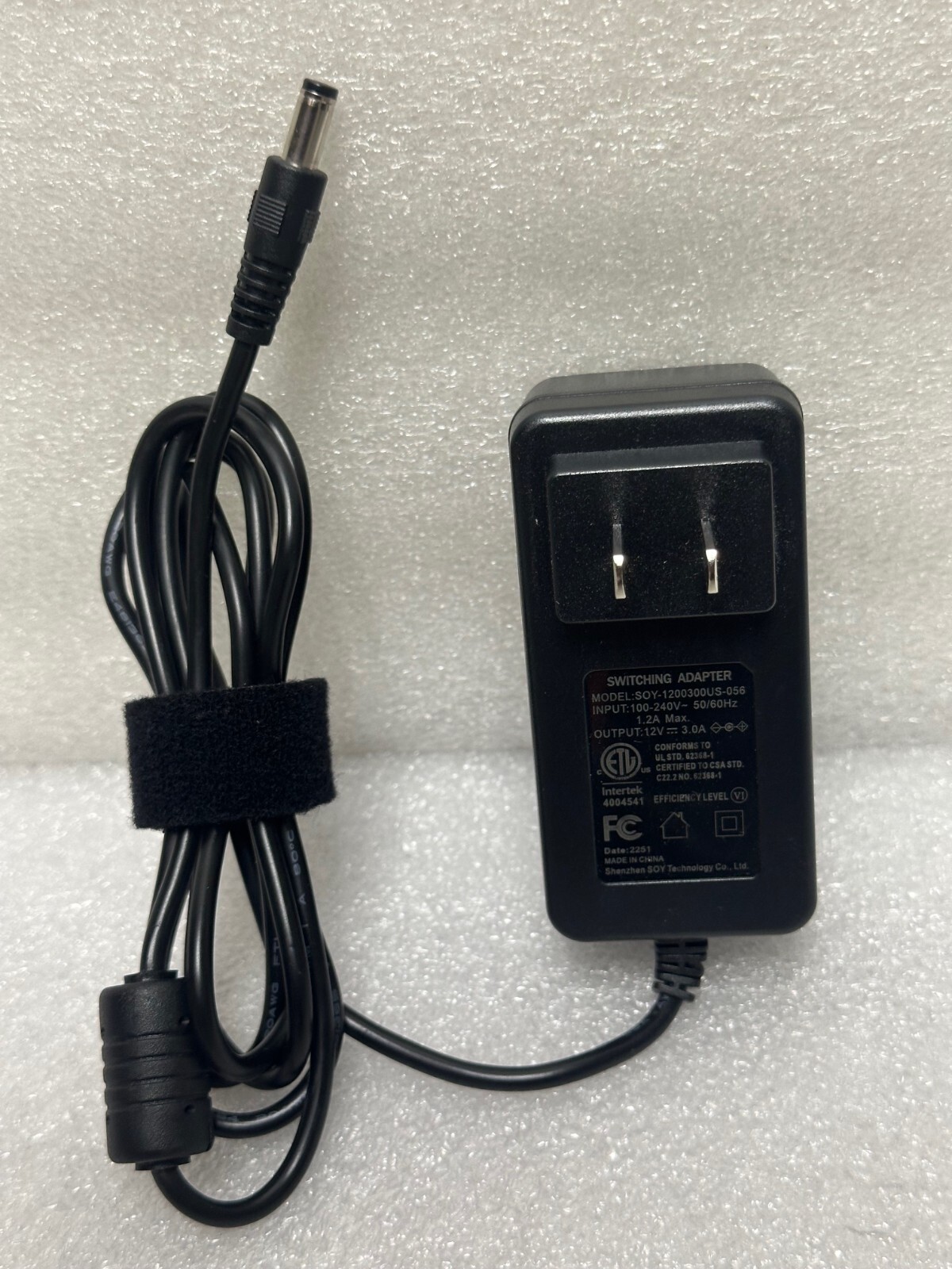 SANSUI Onn Monitor Power Supply AC Adapter Cord SOY-1200300US-056 12V 3A  #A4